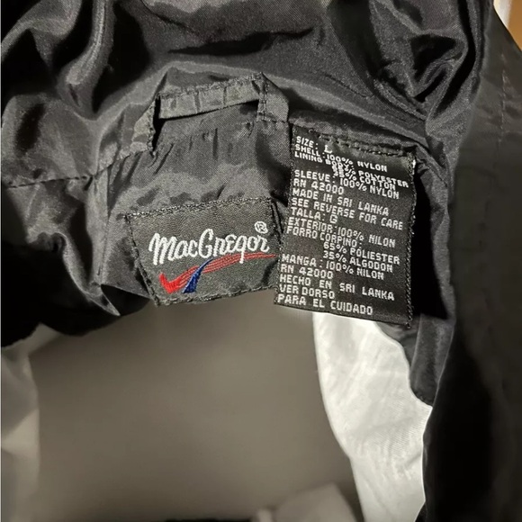 MacGregor Golf Windbreaker Jacket, Black/Gray/White, 100% Nylon, Men’s Sz Large - Picture 2 of 2